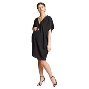 Hatch Maternity Women's THE SLOUCH DRESS Size P Petite One Size O/S Black